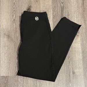 Michael Kors Black Leggings with Gold Emblem